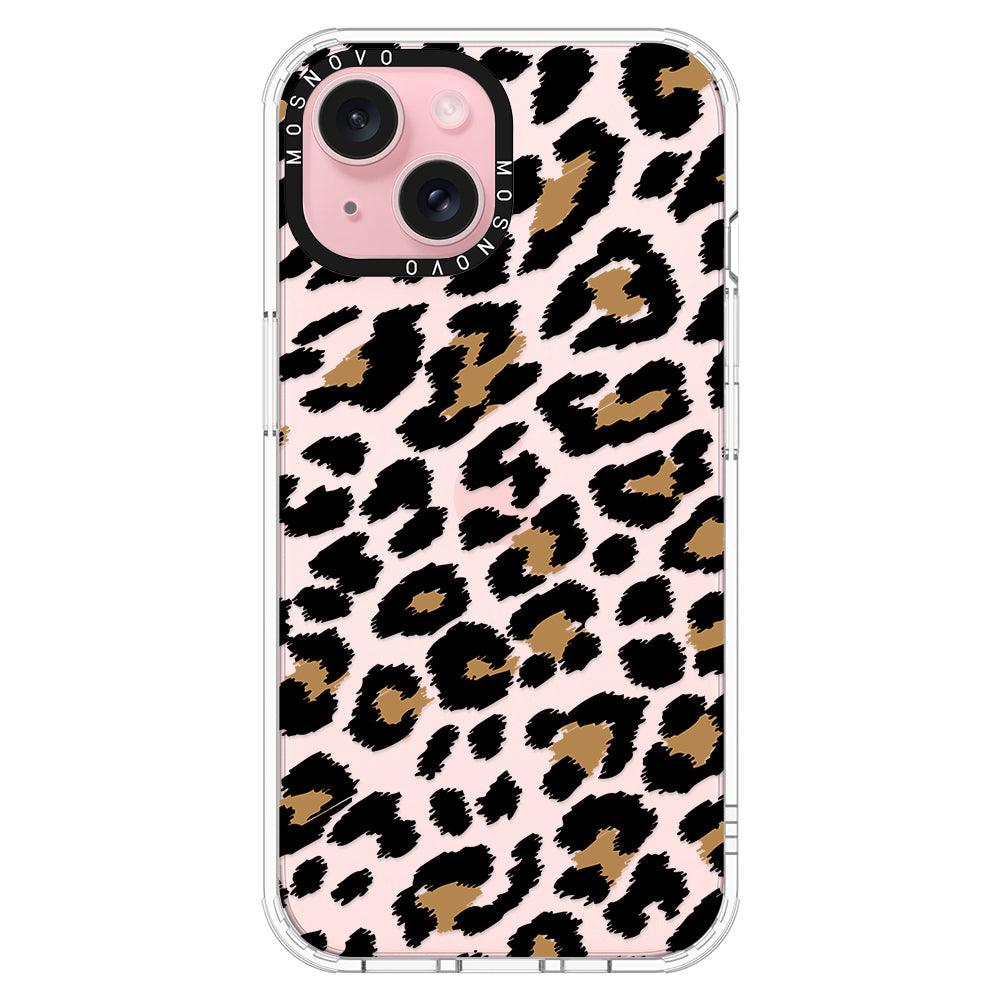 Leopard Print Phone Case - iPhone 15 Plus Case - MOSNOVO