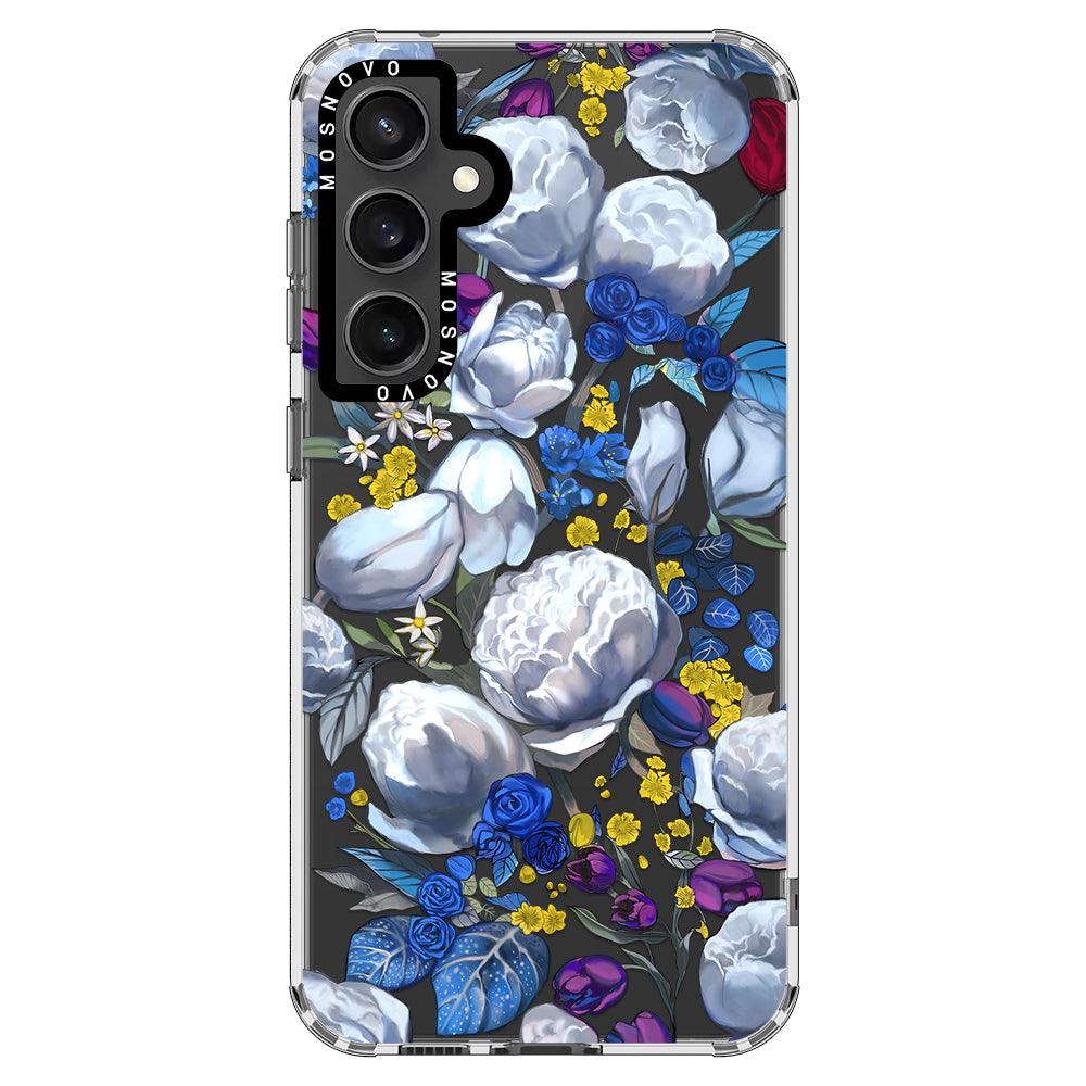 Purple Blue Floral Phone Case - Samsung Galaxy S23 FE Case