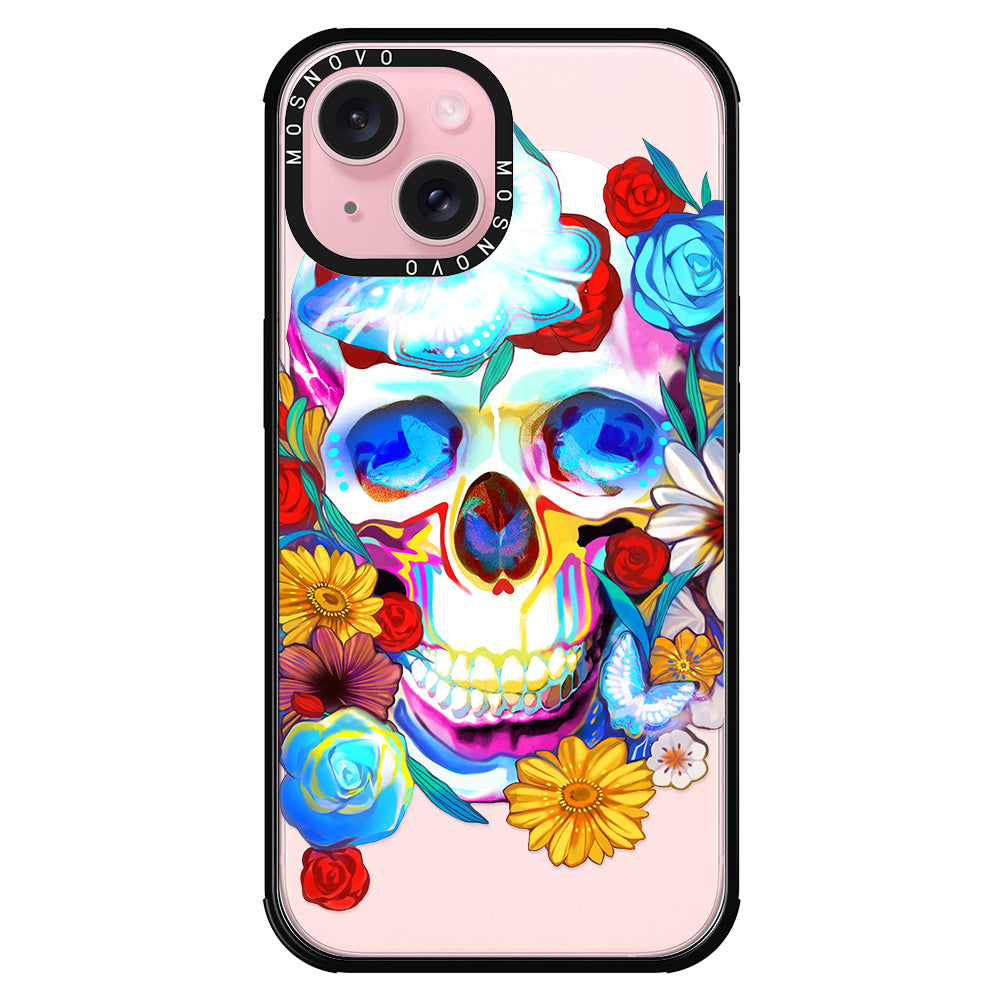 Neon Skull Phone Case - iPhone 15 Plus Case - MOSNOVO