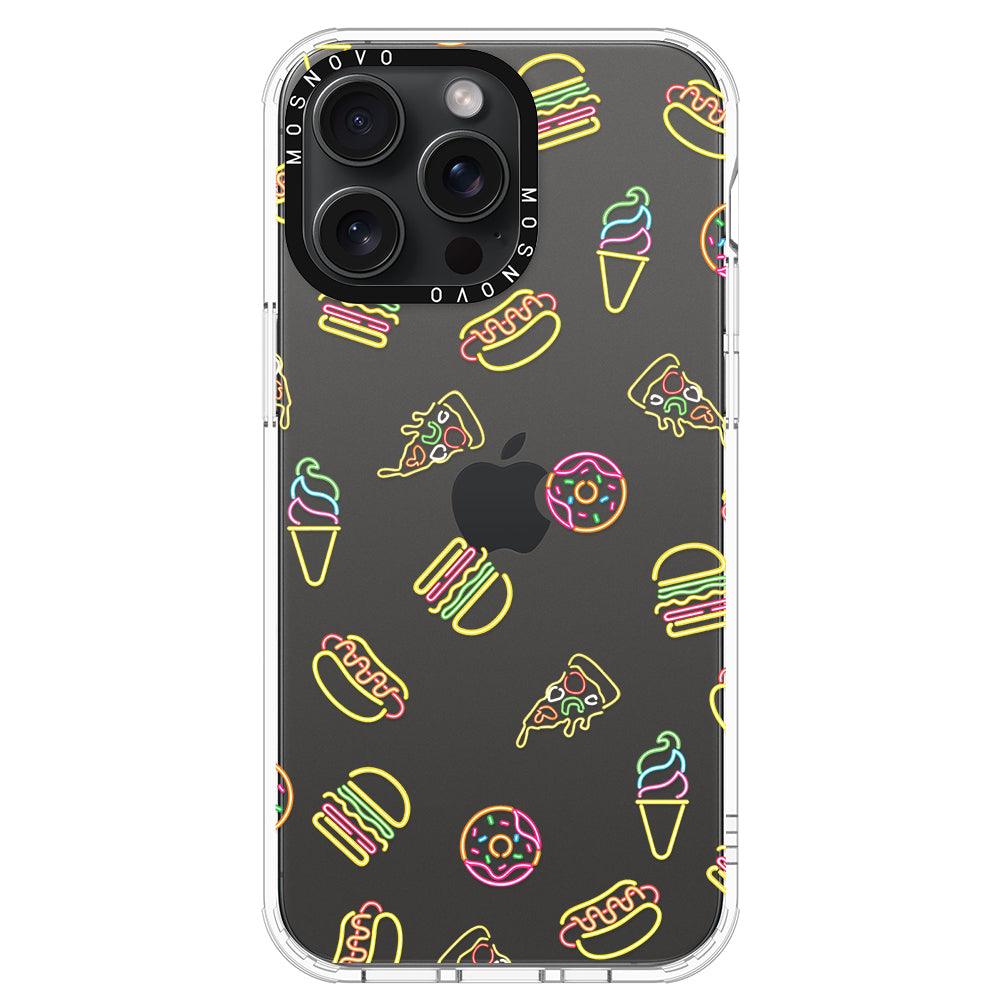 Neon Burgers Phone Case - iPhone 15 Pro Max Case - MOSNOVO