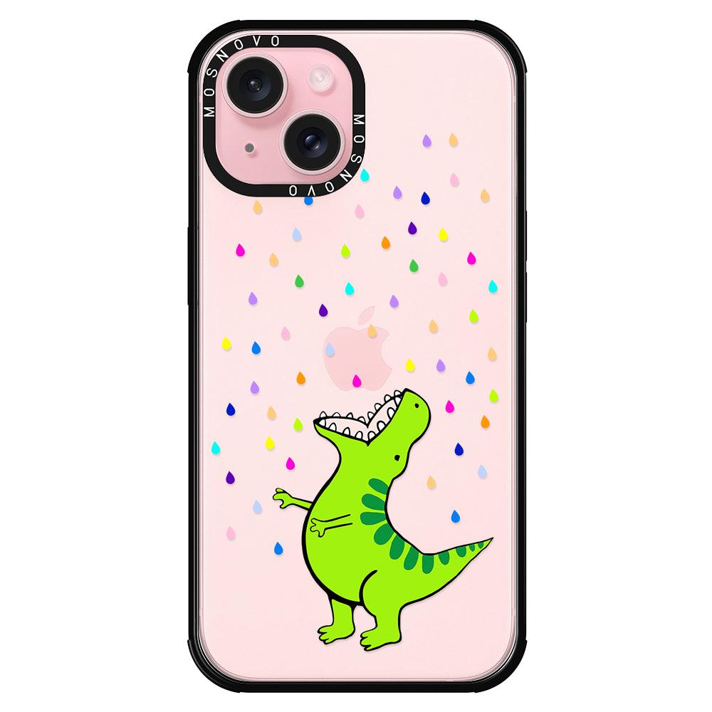 Rainbow Dinosaur Phone Case - iPhone 15 Case - MOSNOVO