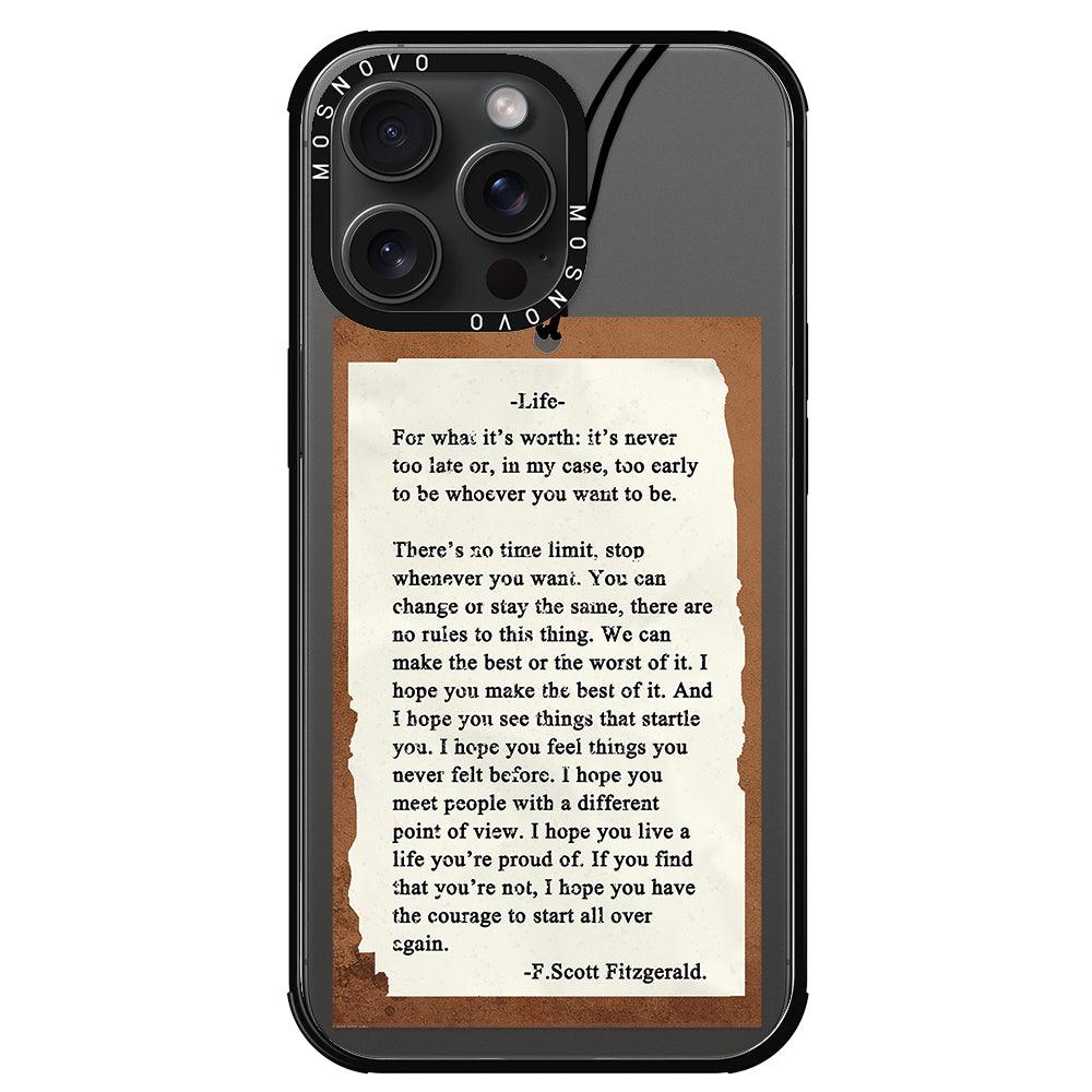 Life Quote Phone Case - iPhone 15 Pro Max Case - MOSNOVO