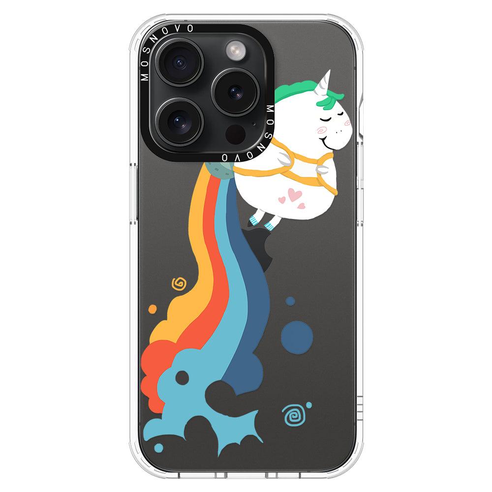 Cute Rainbow Unicorn Phone Case - iPhone 15 Pro Case - MOSNOVO