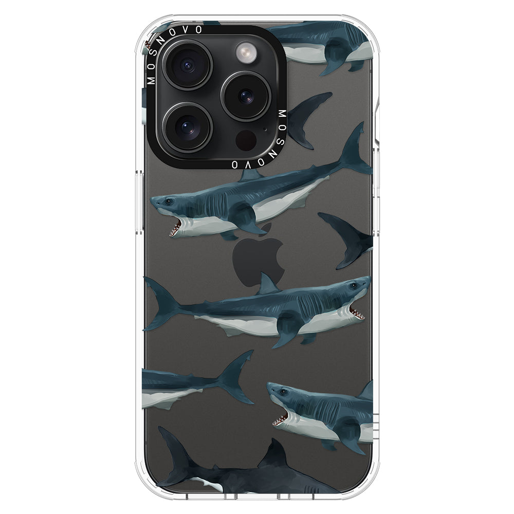 White Shark Phone Case - iPhone 15 Pro Case - MOSNOVO