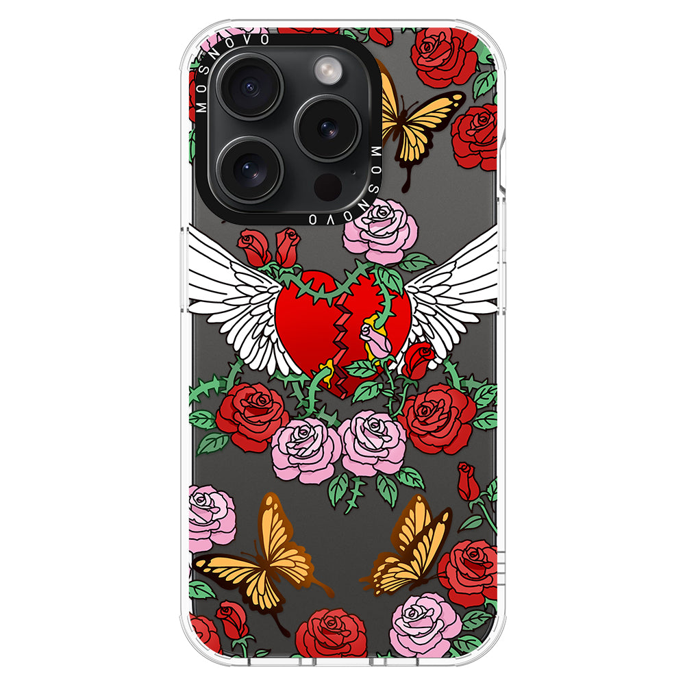 Wing Heart Phone Case - iPhone 15 Pro Case - MOSNOVO