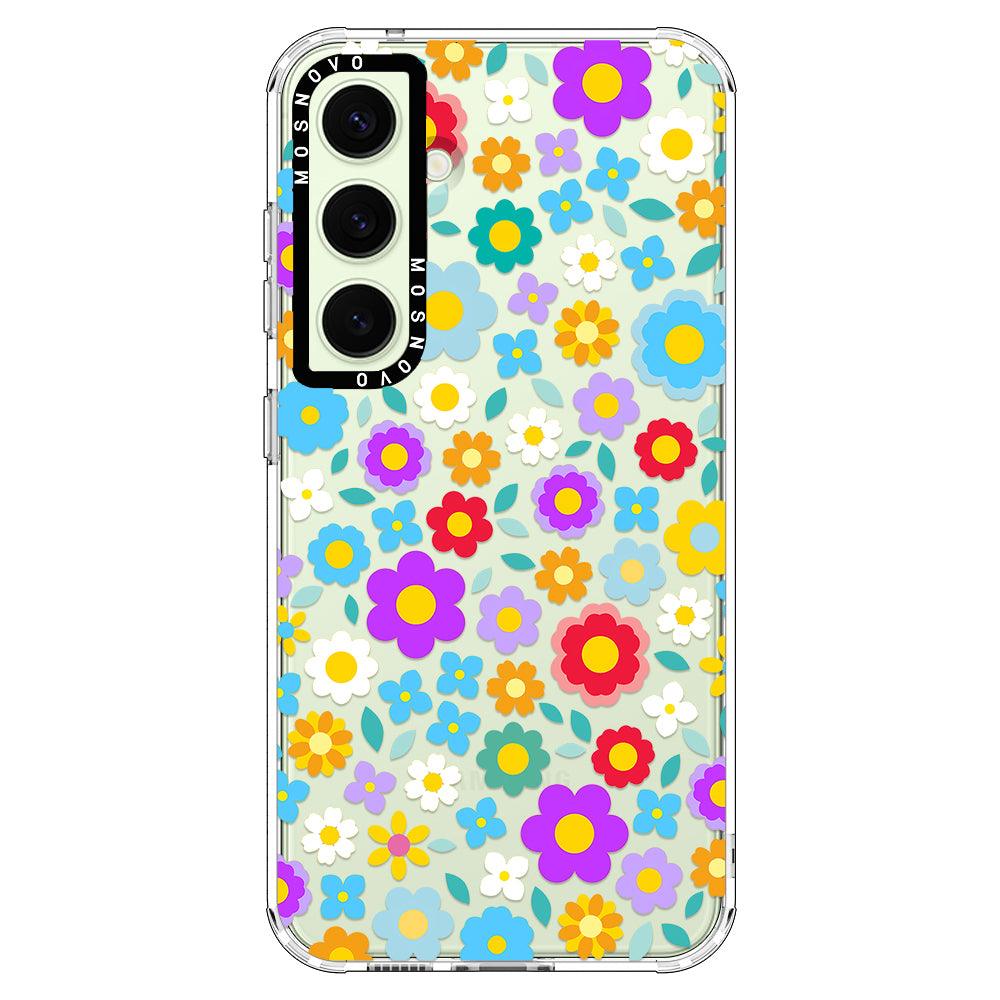 Groovy Floral Phone Case - Samsung Galaxy S24 Plus Case - MOSNOVO