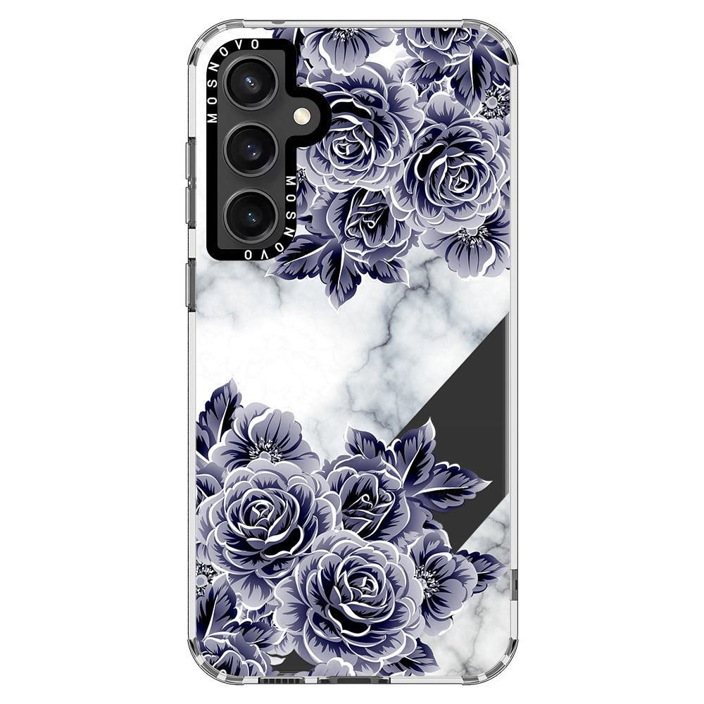 Purple Flower Marble Phone Case - Samsung Galaxy S23 FE Case