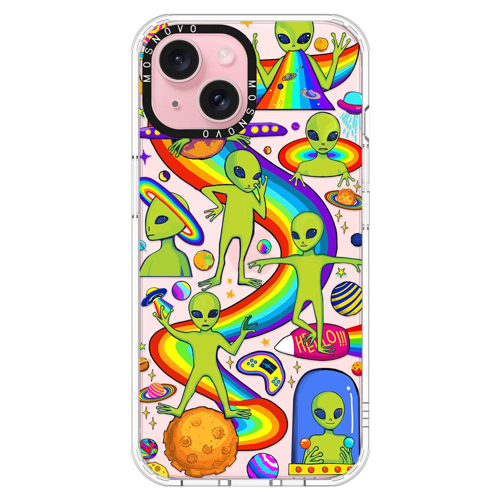 Funny Alien Phone Case - iPhone 15 Case - MOSNOVO