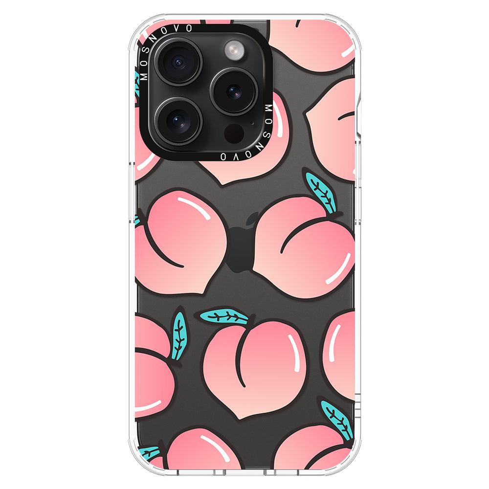 Cute Peach Phone Case - iPhone 15 Pro Case - MOSNOVO