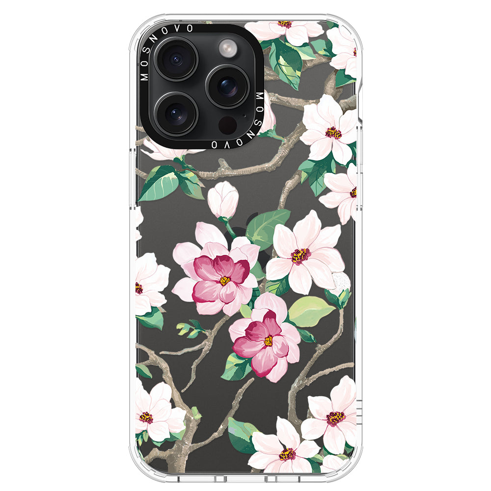 Magnolia Phone Case - iPhone 15 Pro Max Case - MOSNOVO