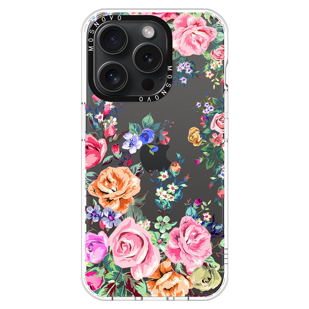 Flower Garden Phone Case - iPhone 15 Pro Case - MOSNOVO