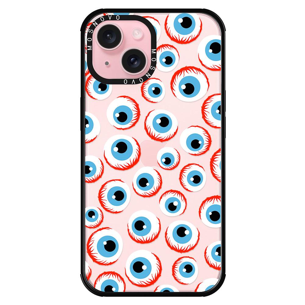 Scary Eyeball Phone Case - iPhone 15 Plus Case - MOSNOVO