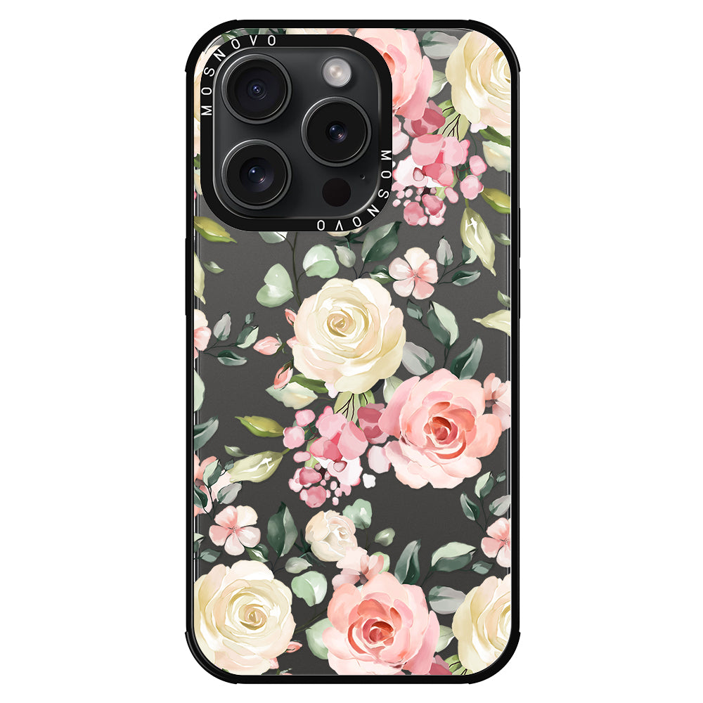 Watercolor Flower Floral Phone Case - iPhone 15 Pro Case - MOSNOVO