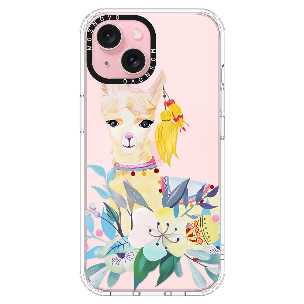 Boho Llama Phone Case - iPhone 15 Plus Case - MOSNOVO