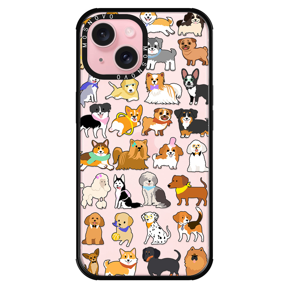 Cute Puppy Phone Case - iPhone 15 Plus Case - MOSNOVO