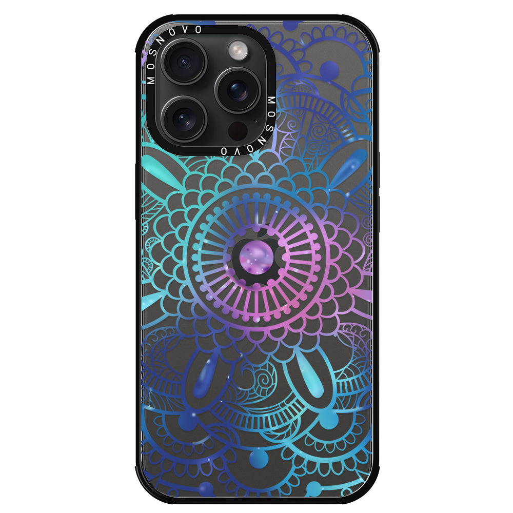 Violet Blue Mandala Phone Case - iPhone 15 Pro Max Case - MOSNOVO