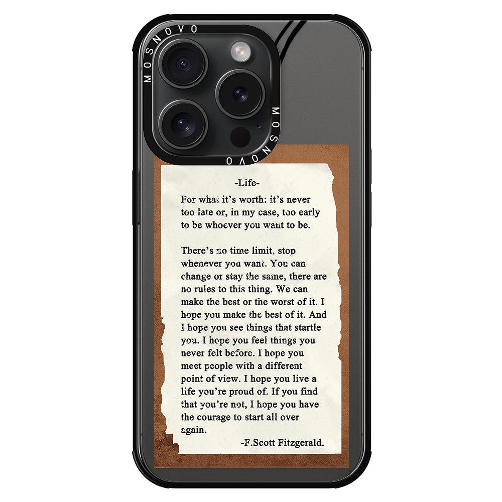 Life Quote Phone Case - iPhone 15 Pro Case - MOSNOVO