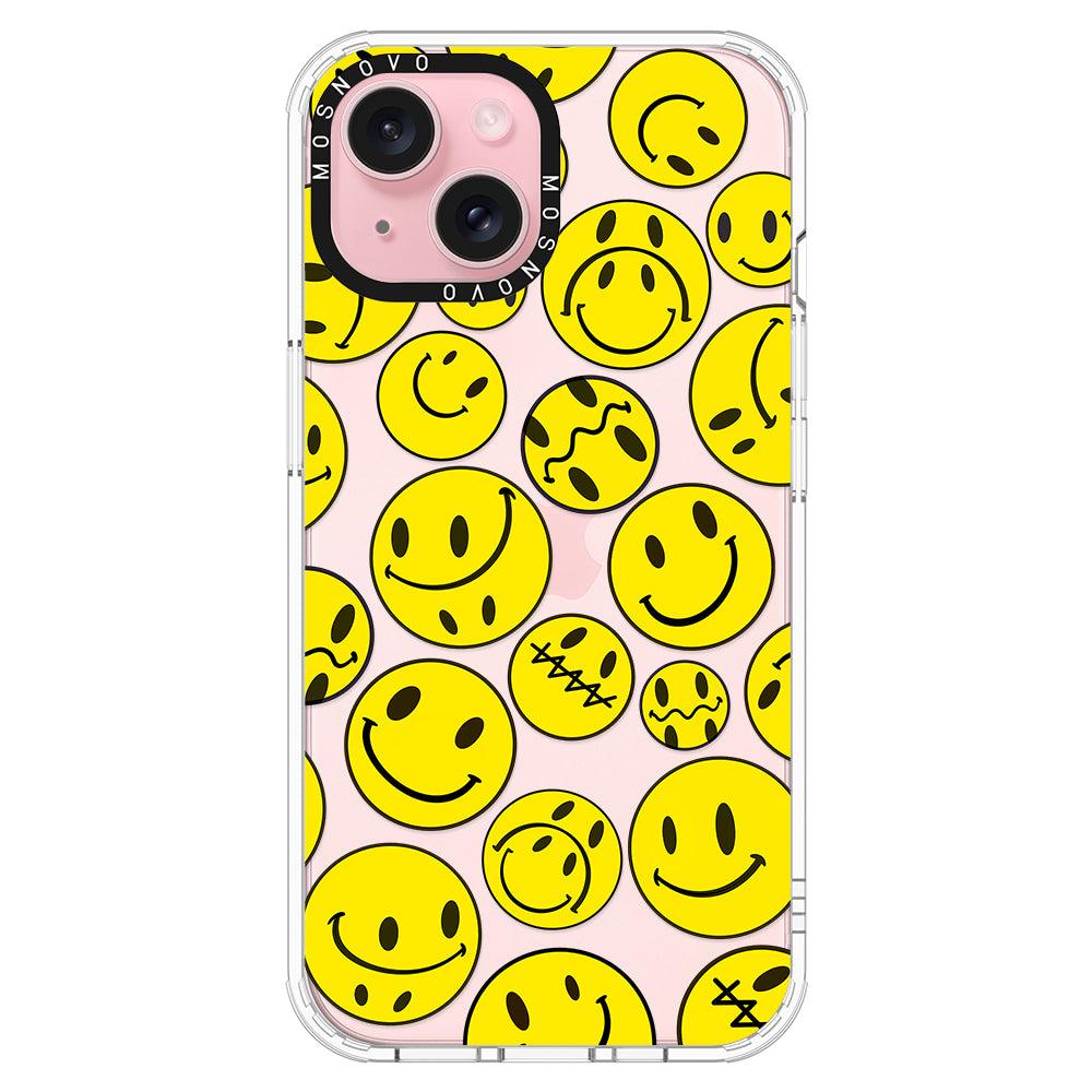 Smiley Face Phone Case - iPhone 15 Plus Case - MOSNOVO