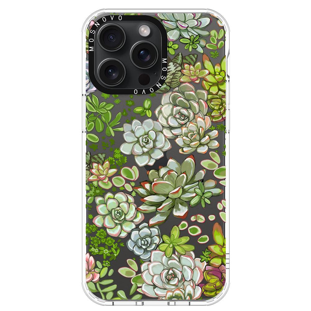 Succulent Phone Case - iPhone 15 Pro Max Case - MOSNOVO