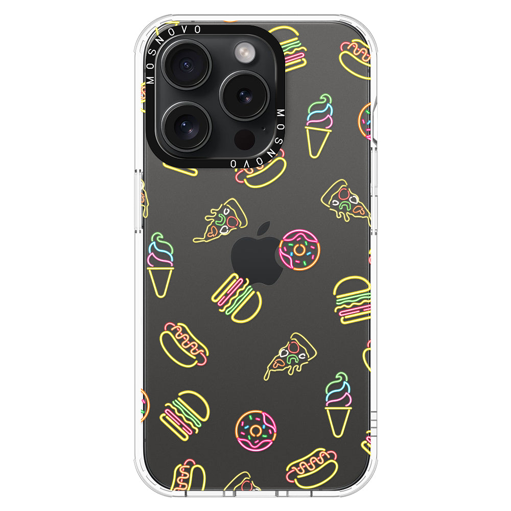 Neon Burgers Phone Case - iPhone 15 Pro Case - MOSNOVO