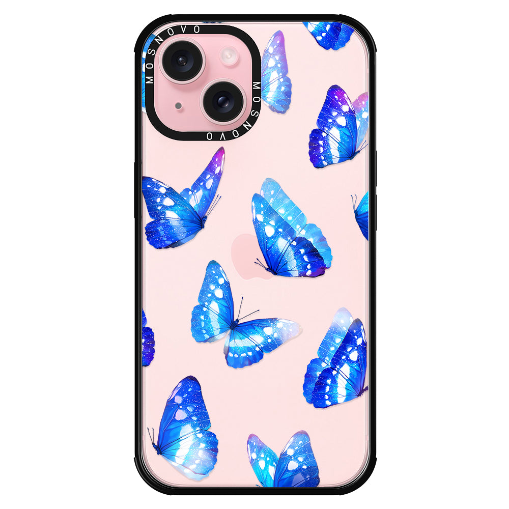 Stunning Blue Butterflies Phone Case - iPhone 15 Case - MOSNOVO