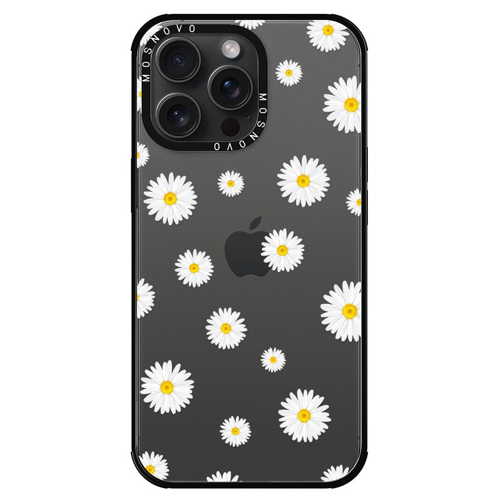 White Daisy Phone Case - iPhone 15 Pro Max Case - MOSNOVO