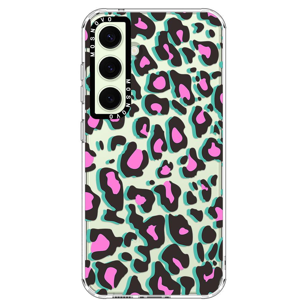 Hot Pink Leopard Print Phone Case - Samsung Galaxy S24 Case - MOSNOVO