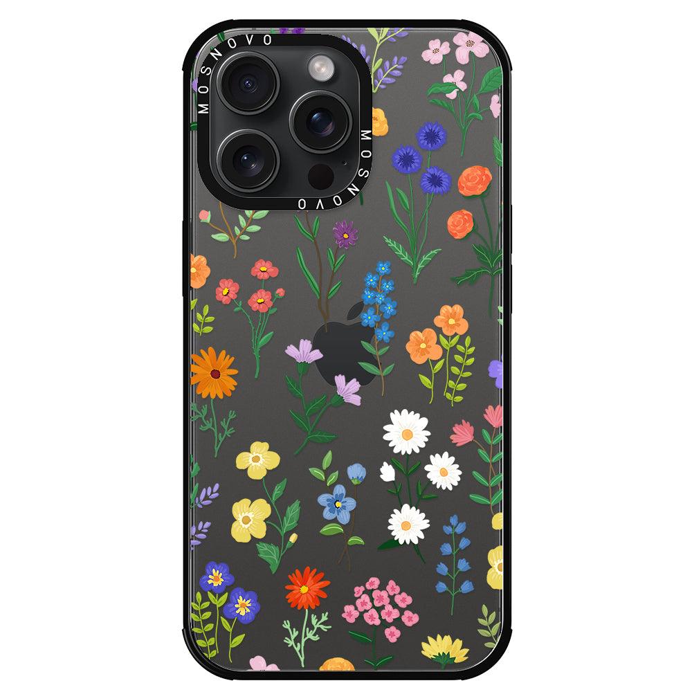 Botanical Floral Phone Case - iPhone 15 Pro Max Case - MOSNOVO