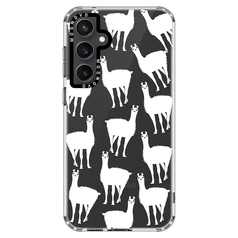 White Llama Phone Case - Samsung Galaxy S23 FE Case