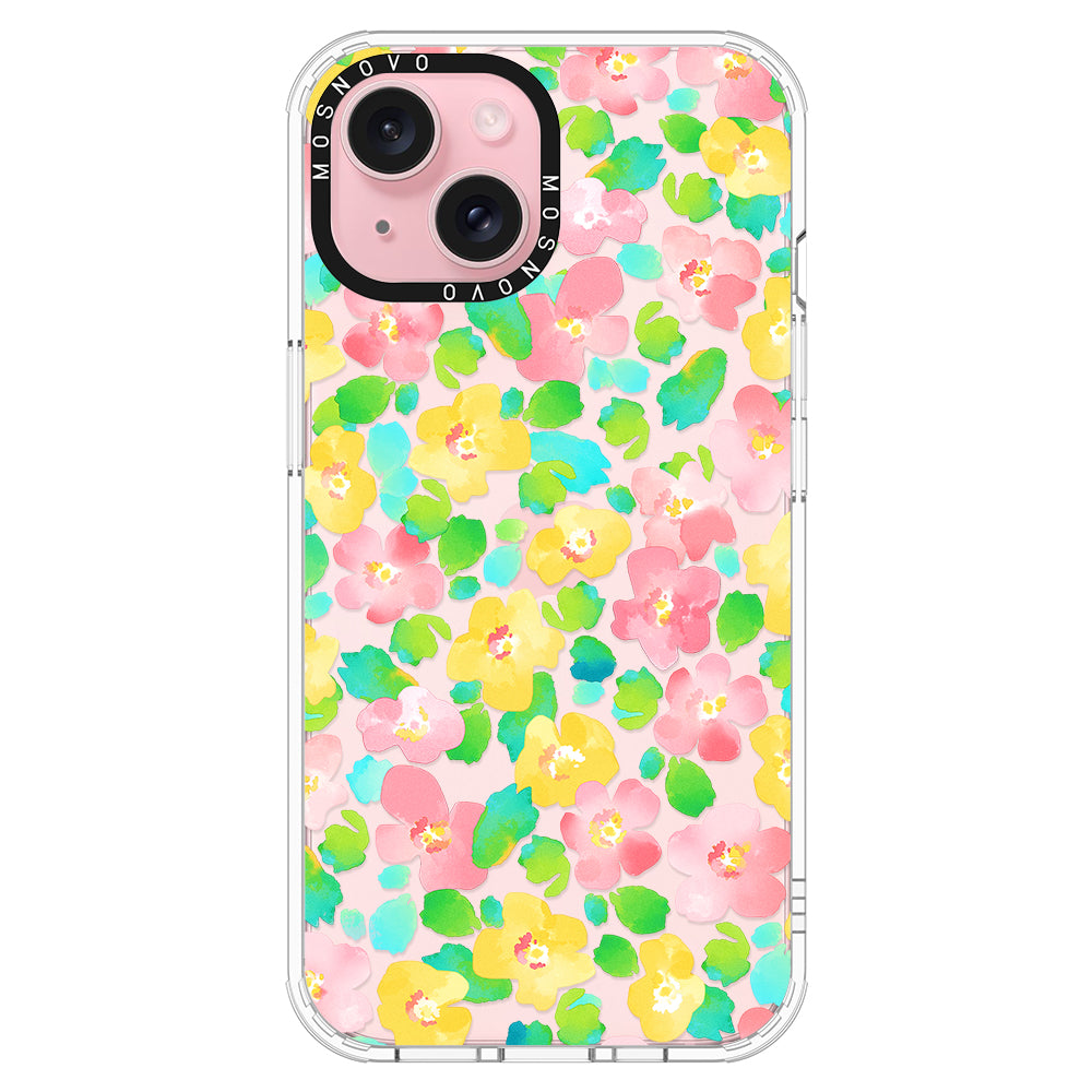 Floral Print Phone Case - iPhone 15 Case - MOSNOVO