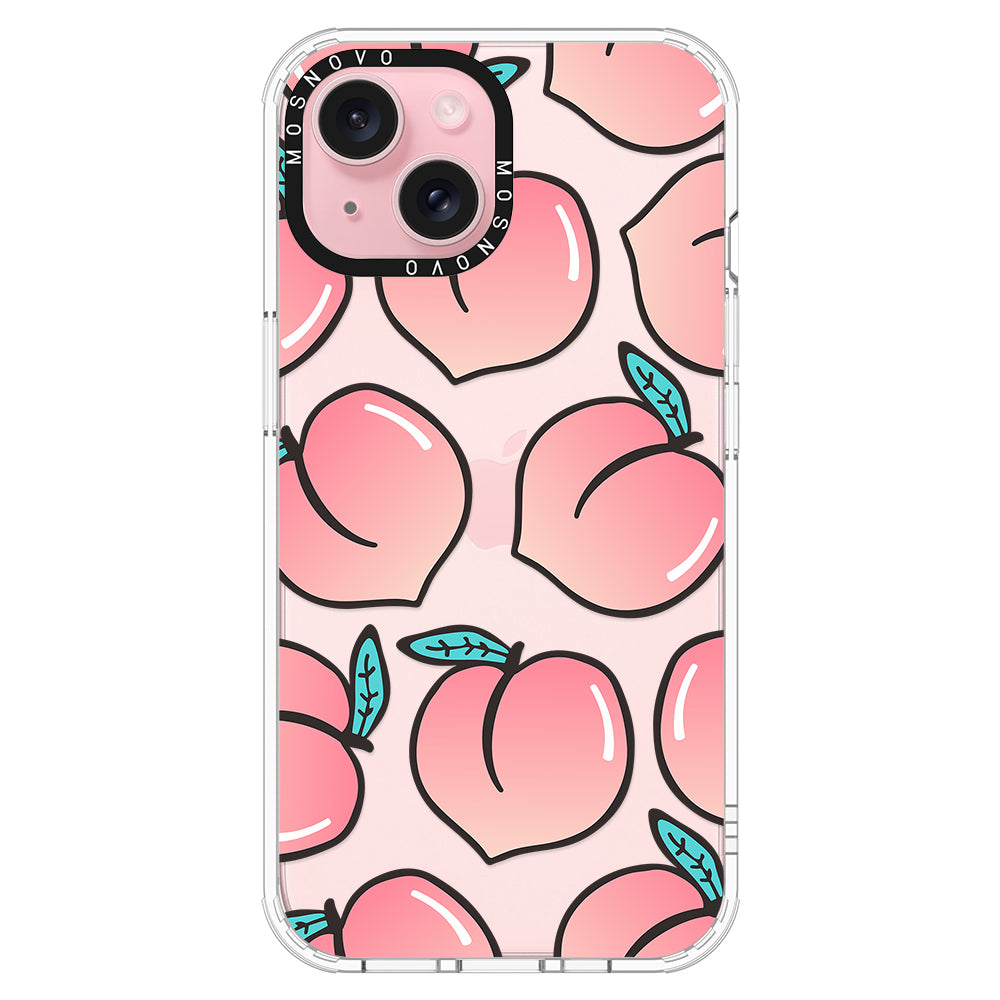 Cute Peach Phone Case - iPhone 15 Case - MOSNOVO