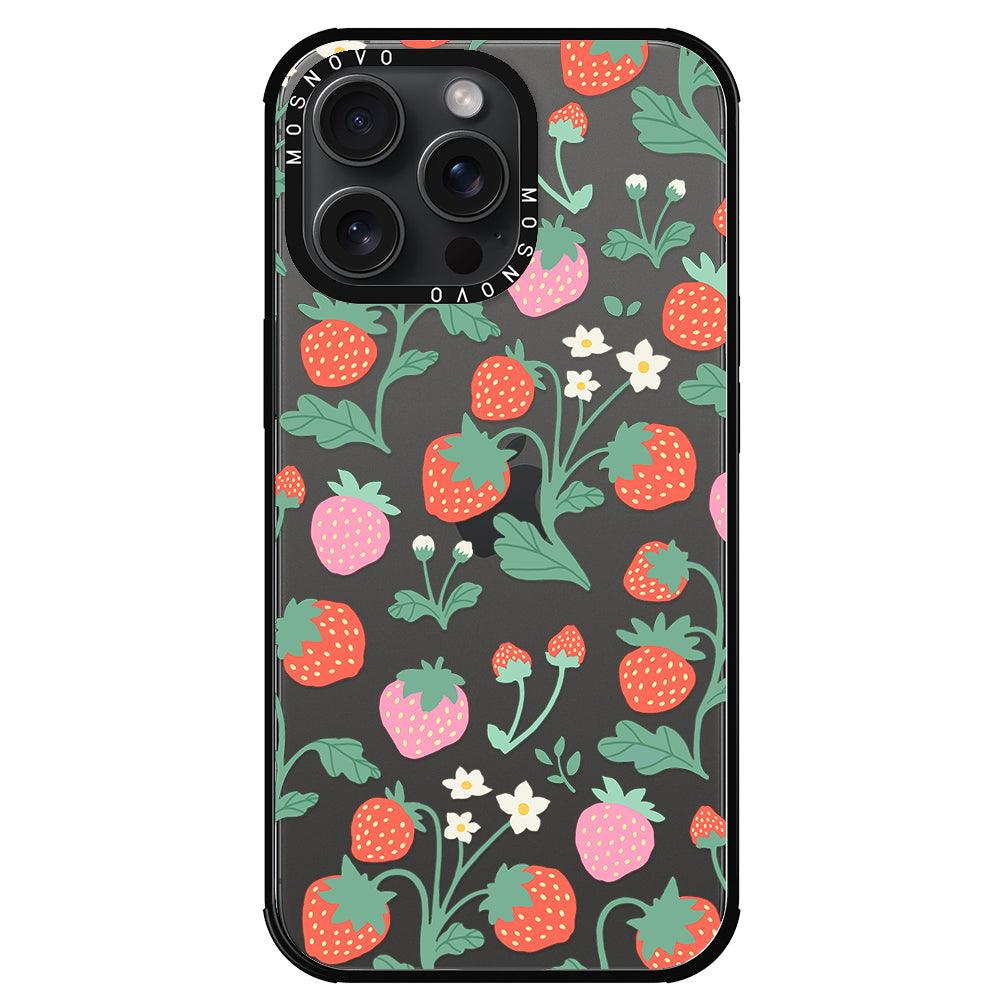 Cute Strawberry Phone Case - iPhone 15 Pro Max Case - MOSNOVO