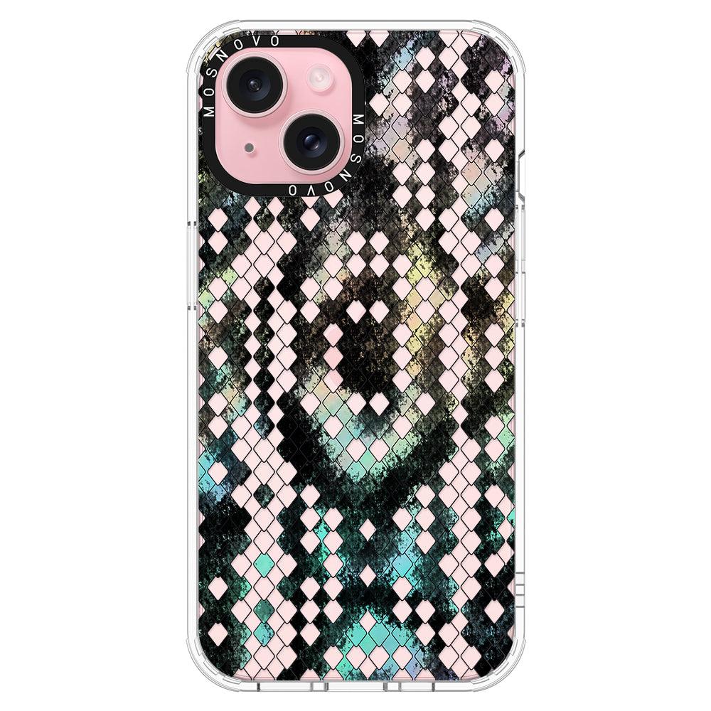 Rainbow Snake Print Phone Case - iPhone 15 Plus Case - MOSNOVO