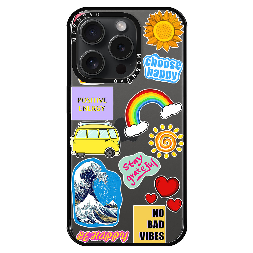 Happy Vibes Phone Case - iPhone 15 Pro Case - MOSNOVO