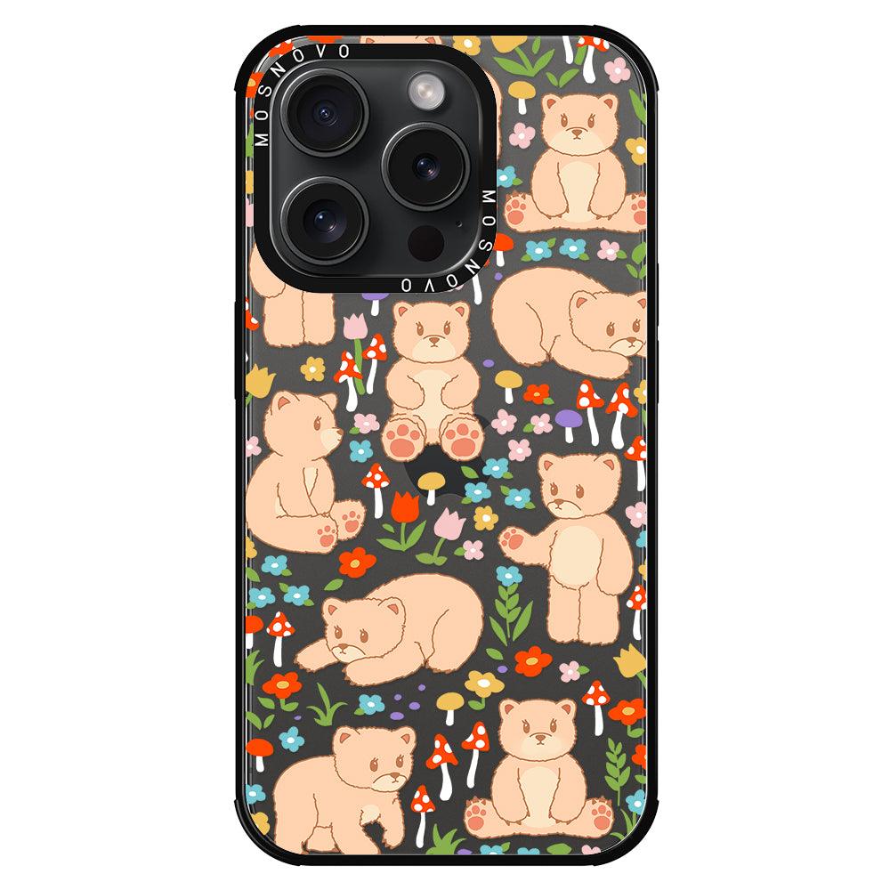 Cute Bear Phone Case - iPhone 15 Pro Case - MOSNOVO