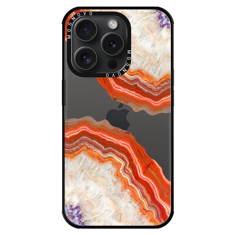 Agate Red Phone Case - iPhone 15 Pro Case - MOSNOVO