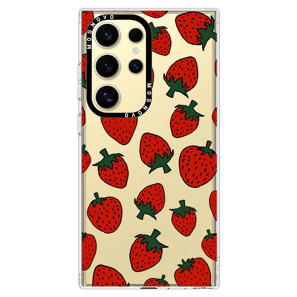 Red Strawberry Phone Case - Samsung Galaxy S24 Ultra Case - MOSNOVO