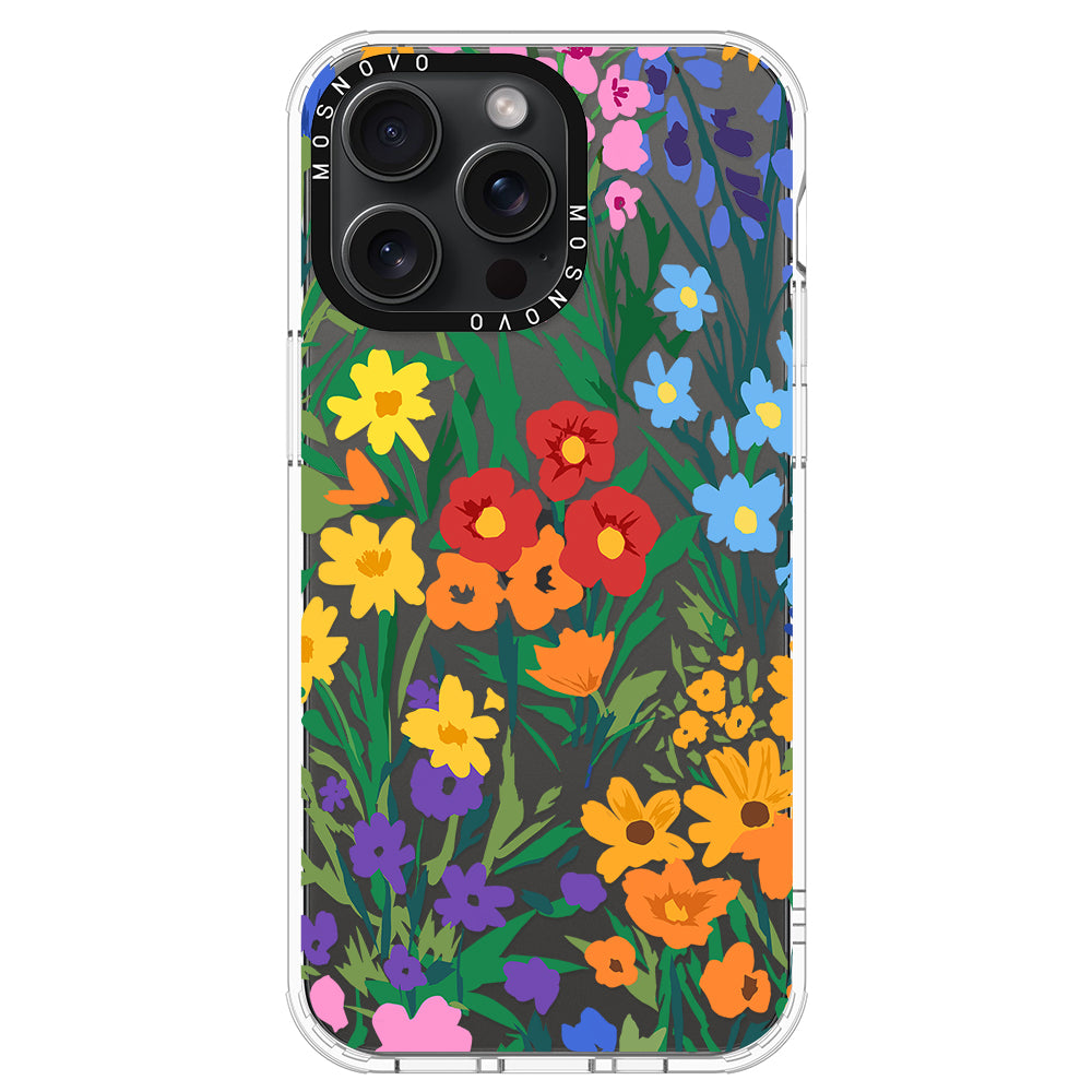 Spring Botanical Flower Floral Phone Case - iPhone 15 Pro Max Case - MOSNOVO