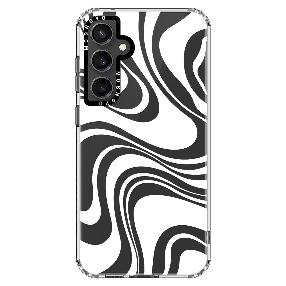 White Swirl Phone Case - Samsung Galaxy S23 FE Case