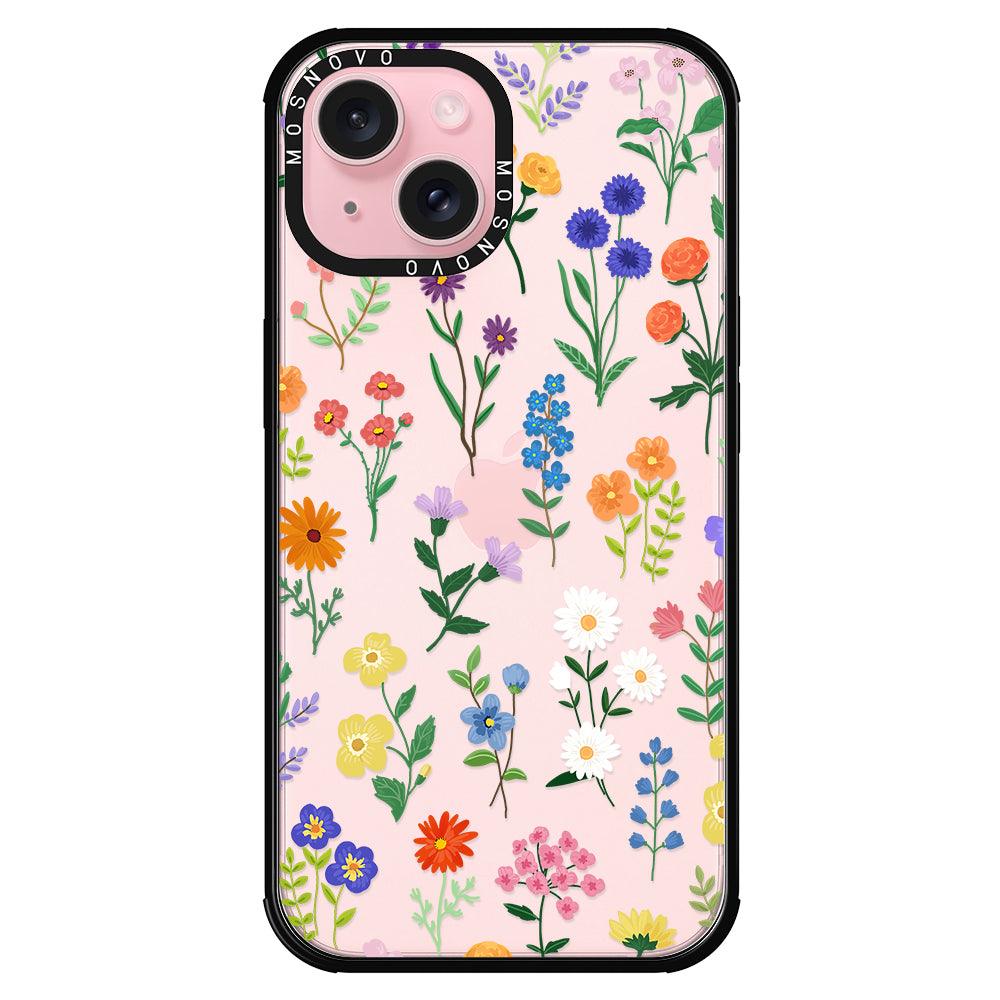 Botanical Floral Phone Case - iPhone 15 Plus Case - MOSNOVO