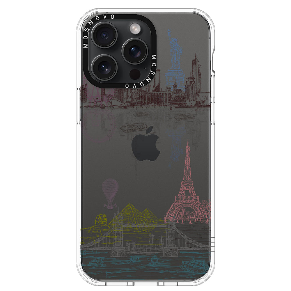 The World City Phone Case - iPhone 15 Pro Max Case - MOSNOVO