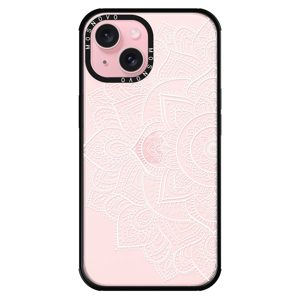 Half Mandala Phone Case - iPhone 15 Plus Case - MOSNOVO