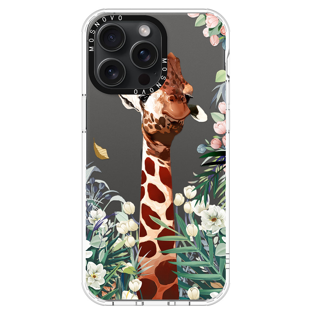 Giraffe In The Garden Phone Case - iPhone 15 Pro Max Case - MOSNOVO