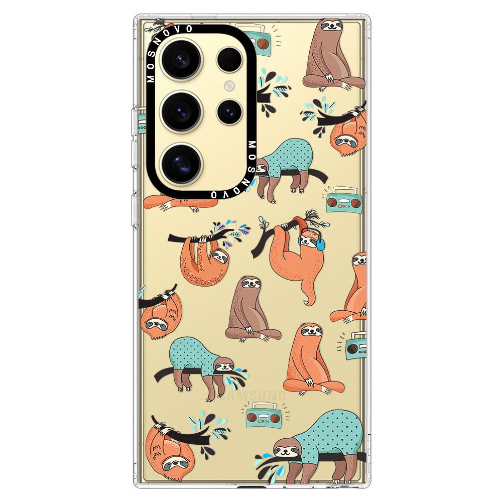 Musical Sloth Phone Case - Samsung Galaxy S24 Ultra Case - MOSNOVO