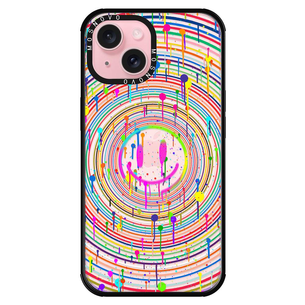 Dripping Smile Art Phone Case - iPhone 15 Case - MOSNOVO