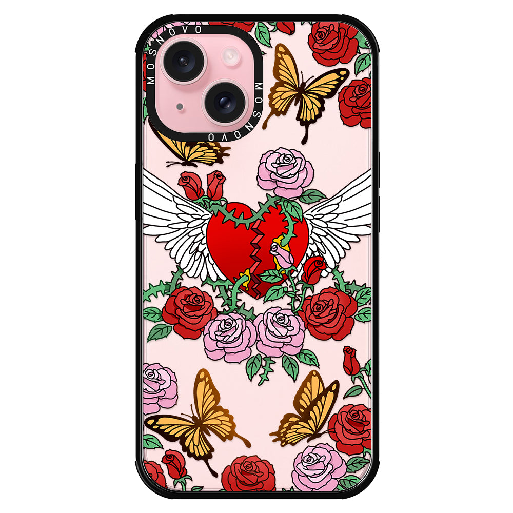 Wing Heart Phone Case - iPhone 15 Case - MOSNOVO