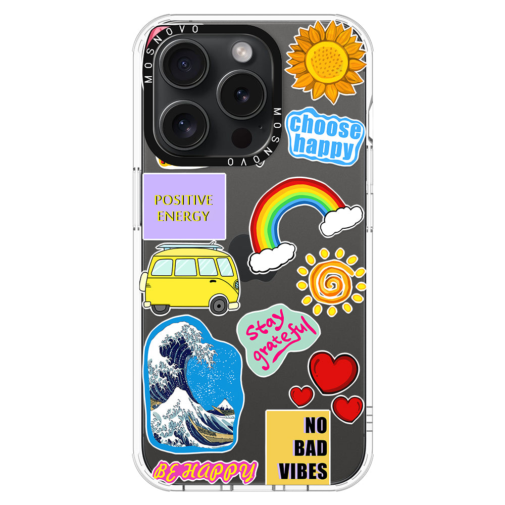 Happy Vibes Phone Case - iPhone 15 Pro Case - MOSNOVO