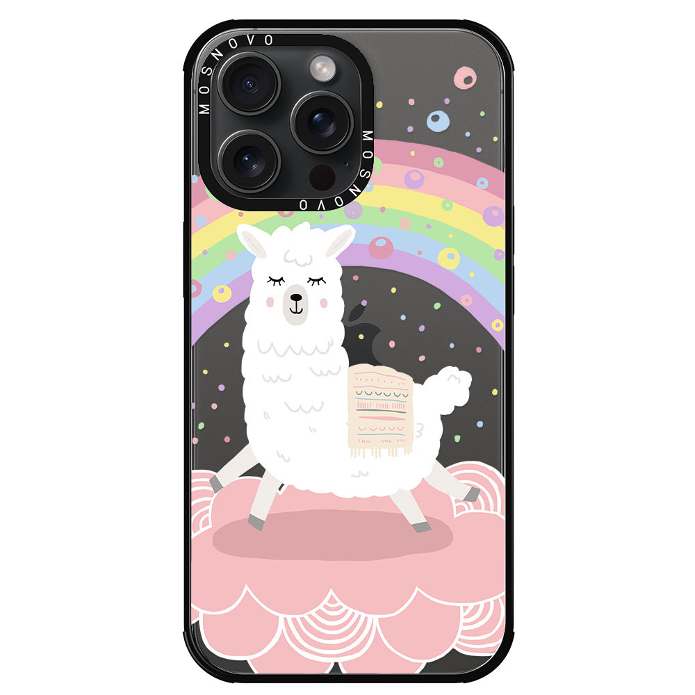 Rainbow Alpaca Phone Case - iPhone 15 Pro Max Case - MOSNOVO