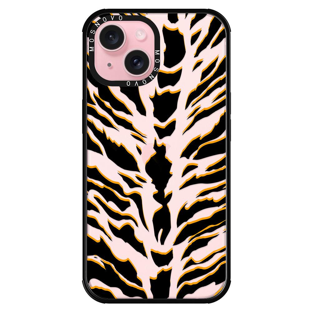 Tiger Print Phone Case - iPhone 15 Plus Case - MOSNOVO