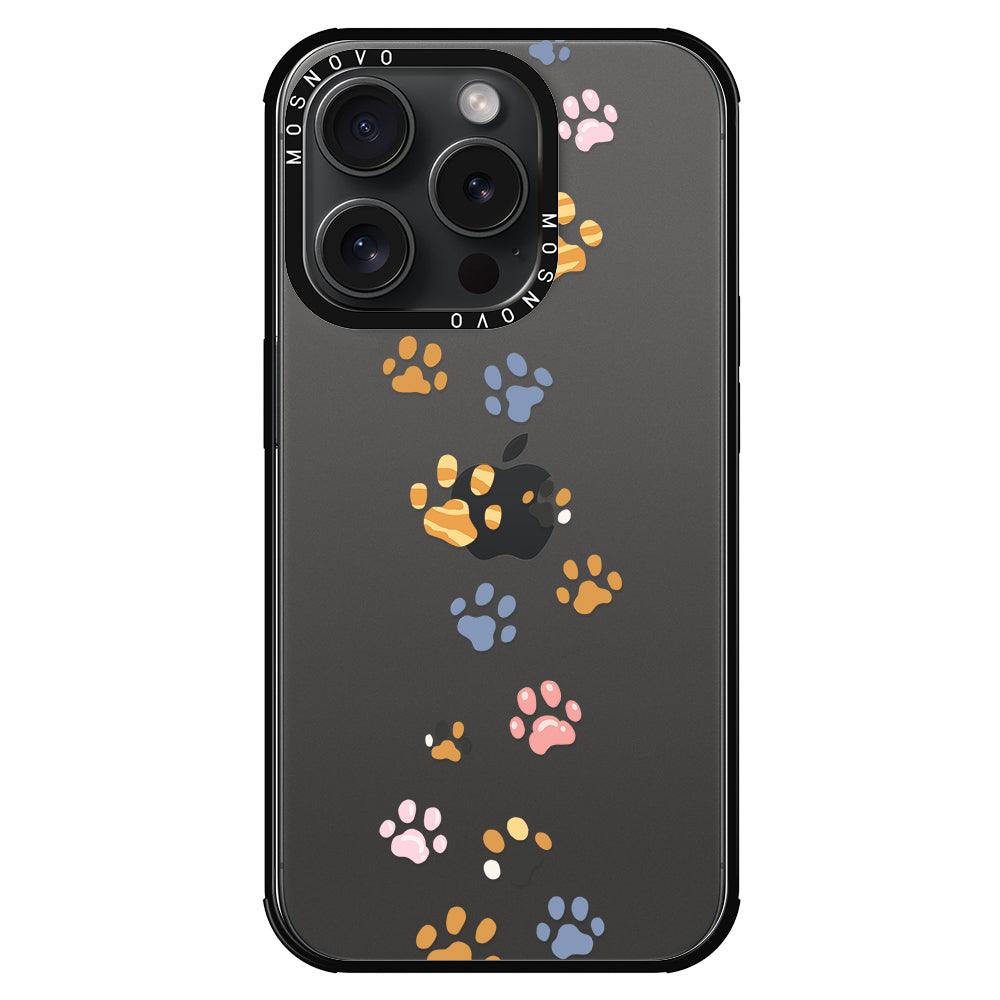 Colorful Paw Phone Case - iPhone 15 Pro Case - MOSNOVO